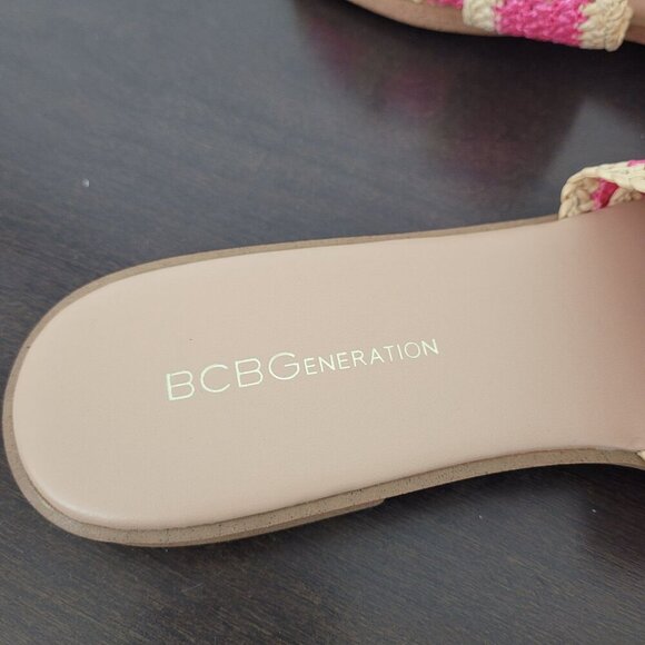 NEW BCBGeneration Womens Lileen Sandals Viva Pink, Light Tan Size 9.5 - Picture 5 of 8